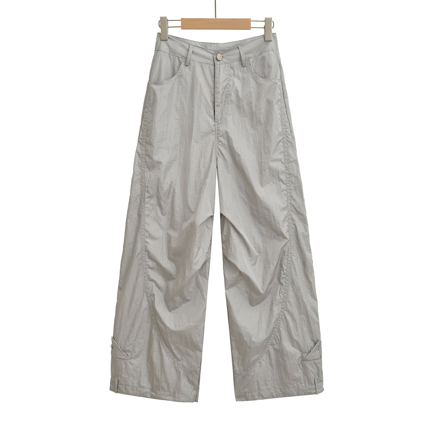 Splicing loose wide leg straight leg pants for women's quick drying jazz dance casual pants